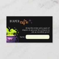 Green Hexe Cauldron Diaper Raffle Umschließkarte