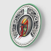 Green Hexe Große Wanduhr (Winkel)