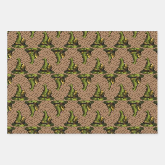 Green Hexe Hütte Core Geschenkpapier Set (Vorderseite 2)