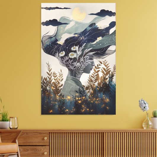 Green Hexe Leinwanddruck (Insitu (Wohnzimmer))