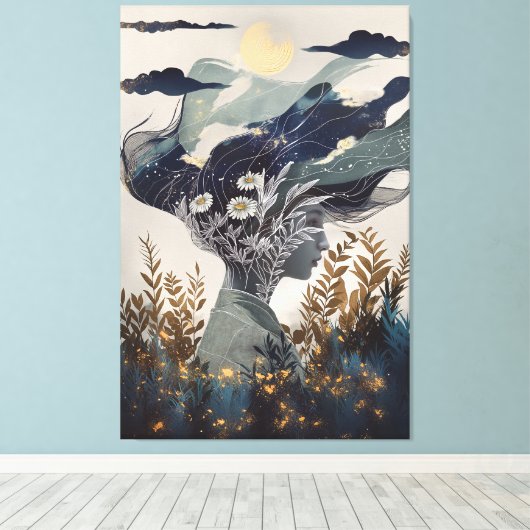 Green Hexe Leinwanddruck (Insitu (Holzboden))