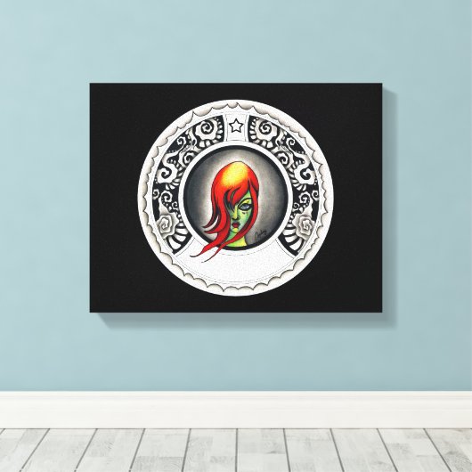 Green Hexe Leinwanddruck (Insitu (Holzboden))