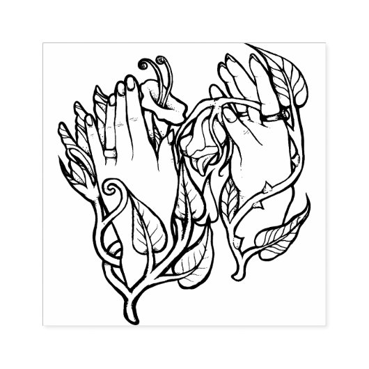 Green Hexe Magick Gummistempel (Prägung)