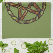 Green Hexe Pagan Pentagramm Nature Wicca Geschirrtuch (Gefaltet)