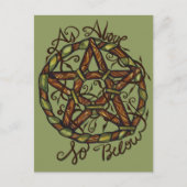 Green Hexe Pagan Pentagramm Nature Wicca Postkarte (Vorderseite)
