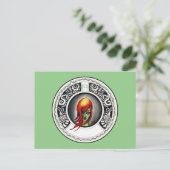 Green Hexe Postkarte (Stehend Vorderseite)