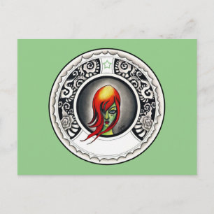 Green Hexe Postkarte