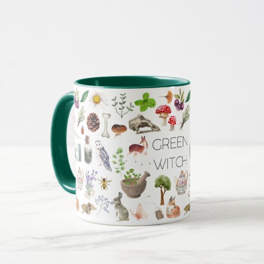 Green Hexe-Tasse Tasse (Vorderseite Links)