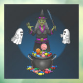 Green Hexe und Geistertrick oder Treat Halloween Fensteraufkleber (Blatt 3)