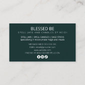 Green Hexe Visitenkarte (Rückseite)