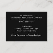 Green Hexe von der Window Fantasy Business Cards Visitenkarte (Rückseite)