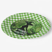 Green Hexe Wickly Good Time Halloween Geburtstag Pappteller (Schrägansicht)