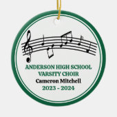 Green High School Chor Custom Christmas Keramik Ornament (Vorne)