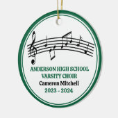 Green High School Chor Custom Christmas Keramik Ornament (Links)
