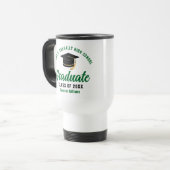 Green High School Graduate Custom 2025 Abschluss Reisebecher (Vorderseite Links)