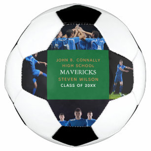 Green High School Senior 4 Foto Cool Personalisier Fußball