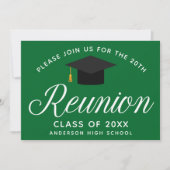 Green High School Wiedersehen Custom Partys Einladung (Vorderseite)