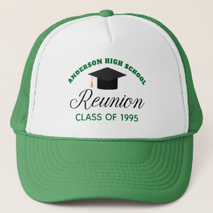 Green High School Wiedersehen Party Custom Alumni Truckerkappe