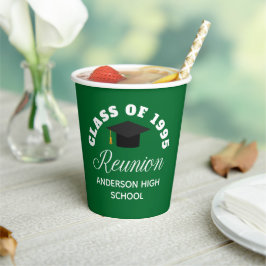 Green High School Wiedersehen Personalisiert Party Pappbecher