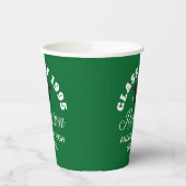 Green High School Wiedersehen Personalisiert Party Pappbecher (Links)