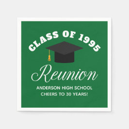 Green High School Wiedersehen Personalisiert Party Serviette