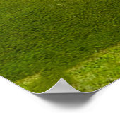 Green Hills with Blue Skies and White Clouds Poster (Ecke)