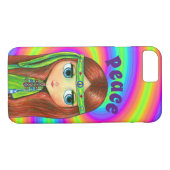 Green Hippie Doll Girl Peace Sign Headband Niedlic Case-Mate iPhone Hülle (Rückseite (Horizontal))