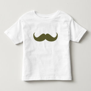 Green Hipster Mustache Kleinkind T-Shirt