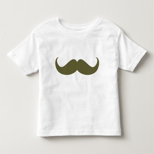 Green Hipster Mustache Kleinkind T-Shirt (Vorderseite)
