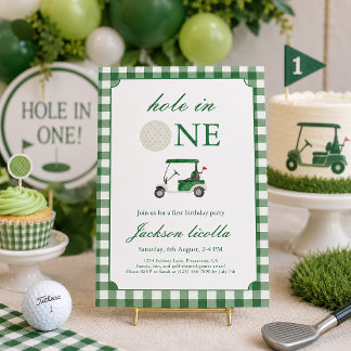 Green Hole in One Golf - Einladung zum Geburtstag