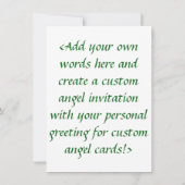 Green Holiday Engel Custom Einladung oder Einladun (Rückseite)