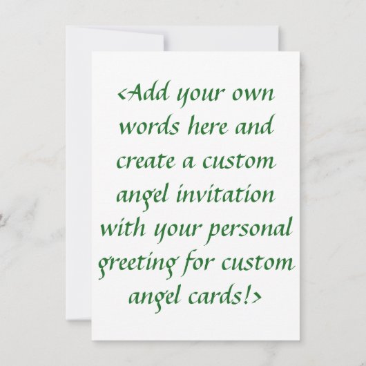 Green Holiday Engel Custom Einladung oder Einladun (Rückseite)