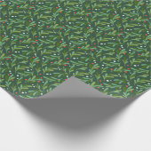 Green Holiday Foliage Geschenkpapier (Ecke)