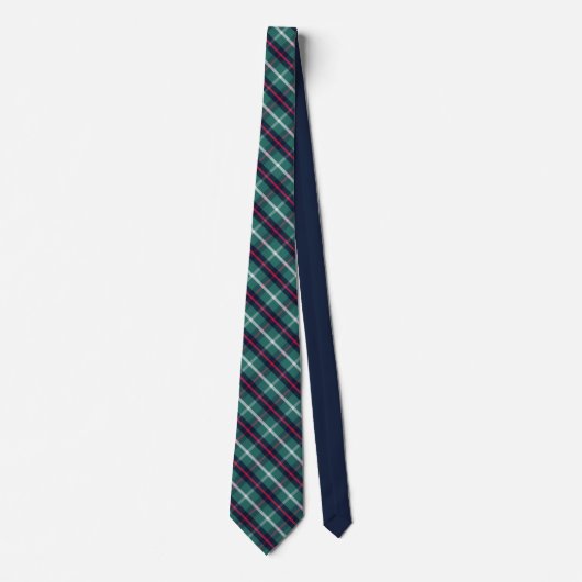 Green Holiday Plaid Tie Krawatte (Vorderseite)