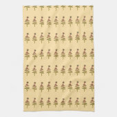 Green Holiday Scribble Tree + Star Cream Geschirrtuch (Vertikal)