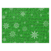 Green Holiday Snowflake Tischdecke (Vorderseite (Horizontal))