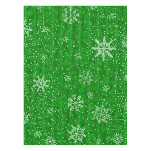 Green Holiday Snowflake Tischdecke (Vorderseite)