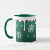 Green Holiday Snowflakes Tasse (Links)