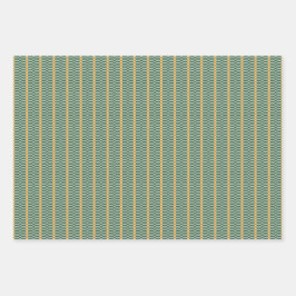 Green Holiday Themed Geschenkpapier Set