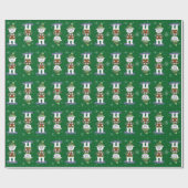 Green Holiday Wrapping Paper Geschenkpapier (Flach)