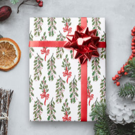 Green Holland mit Red Bows Weihnachten Geschenkpapier