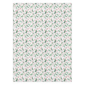 Green Holly and Red Berry Weihnachtsmuster Tischdecke (Vorderseite)