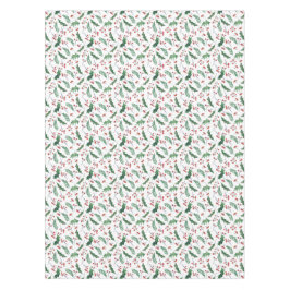 Green Holly and Red Berry Weihnachtsmuster Tischdecke