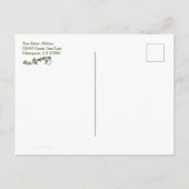 Green Holly Pattern Holiday Editable Save the Date Postkarte (Rückseite)