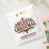 Green Holly Vintage Weihnachtsbüro Party Geschenktütchen (Versiegelt)