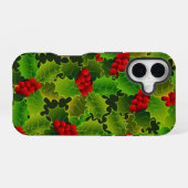 Green Holly with Red Berries Phone Case iPhone 16 Hülle (Rückseite (Horizontal))
