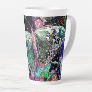 Green Hope Butterfly Latte Tasse