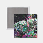 Green Hope Butterfly Steigend Magnet (Vorderseite/Rückseite)