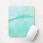 Green Horizon Watercolor Landschaftsmuster Mousepad (Mit Mouse)