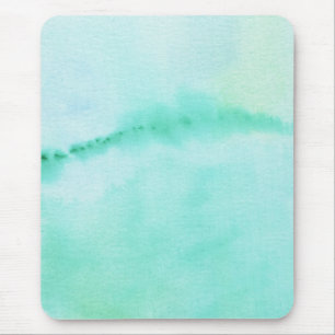 Green Horizon Watercolor Landschaftsmuster Mousepad